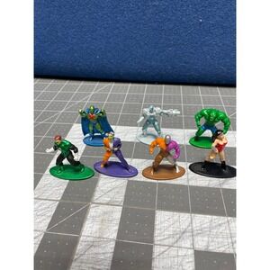 Jada Marvel DC Hasbro Nano Metal figs Mini-Figures Die-Cast Lot Of 7 READ